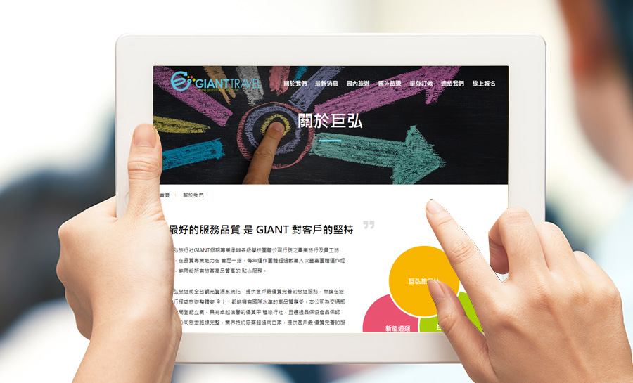 巨弘旅行社網站作品圖1